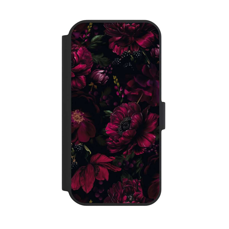 iPhone 15 NIVOflip Dunkle Rote Blumen Liebe