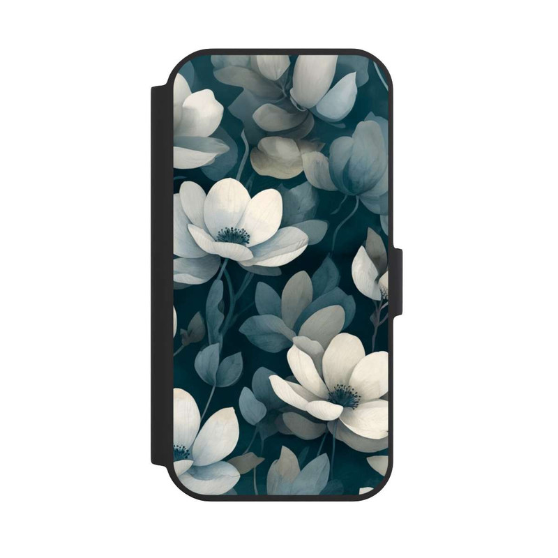 iPhone 15 NIVOflip Negative Flower Petrol White with AI