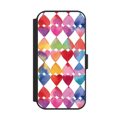 Apple iPhone 15 NIVOflip Buntes Herz Watercolor Muster