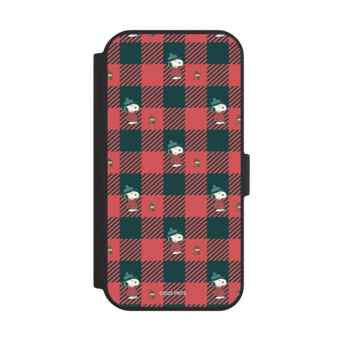 Apple iPhone 15 NIVOflip Peanuts Rot Schottenmuster
