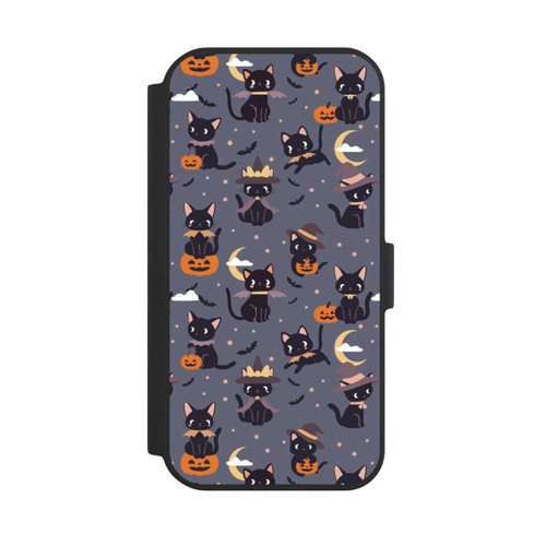 Apple iPhone 15 NIVOflip Cute Halloween Witch Cats and Pumpkins