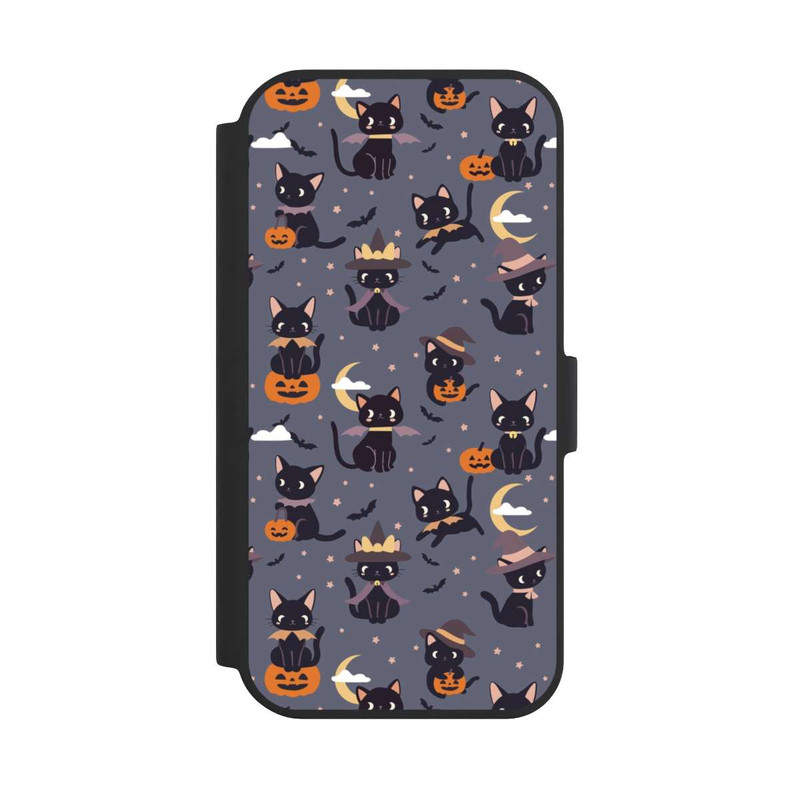 iPhone 15 NIVOflip Cute Halloween Witch Cats and Pumpkins