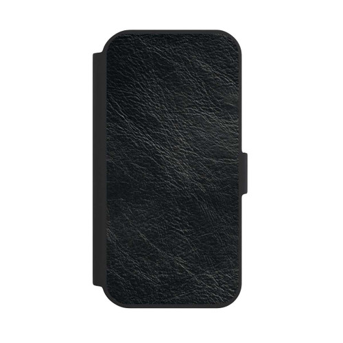 Apple iPhone 15 NIVOflip Schwarzer Lederlook Hintergrund
