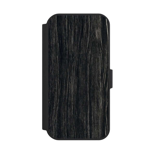 Apple iPhone 15 NIVOflip Dunkle Holzstruktur