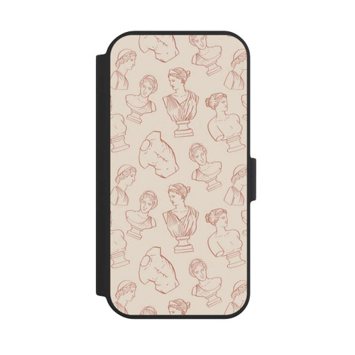 Apple iPhone 15 NIVOflip Griechische Büsten Art-Déco Braun