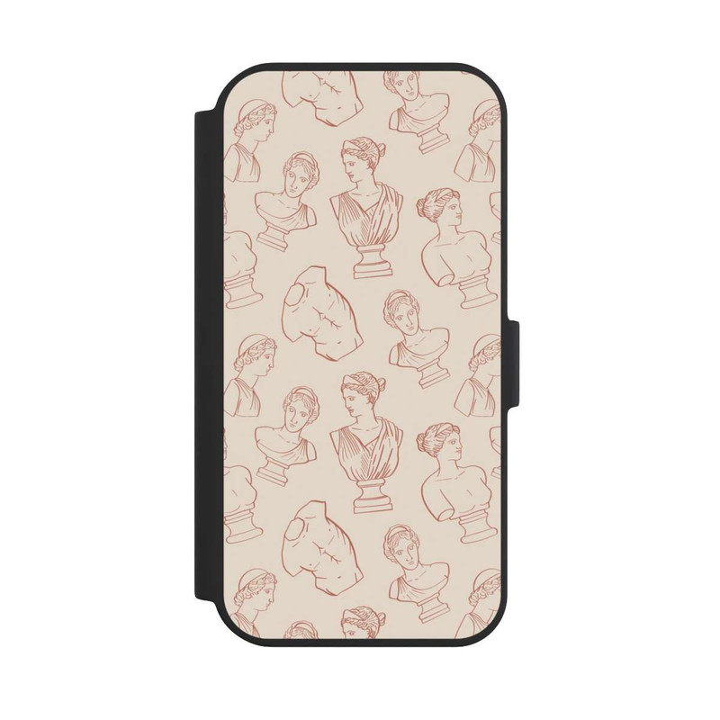 iPhone 15 NIVOflip Griechische Büsten Art-Déco Braun
