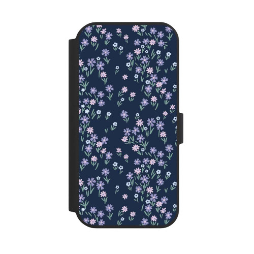 Apple iPhone 15 NIVOflip Dark Blue Floral Theme