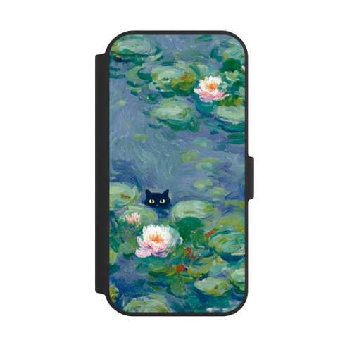 Apple iPhone 15 NIVOflip Katze im Teich Monet Gemälde Impressionismus