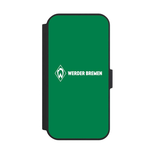 Apple iPhone 15 NIVOflip Werder Bremen Schriftzug Raute Grün