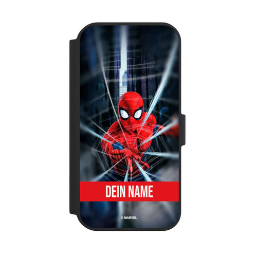 Apple iPhone 15 NIVOflip Spiderman Webs in Action Personalisierbar