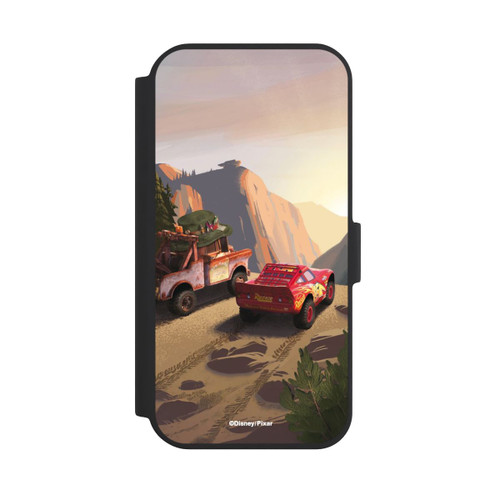 Apple iPhone 15 NIVOflip Disney Pixar Cars Sonnenuntergang Lightning McQueen und Hook