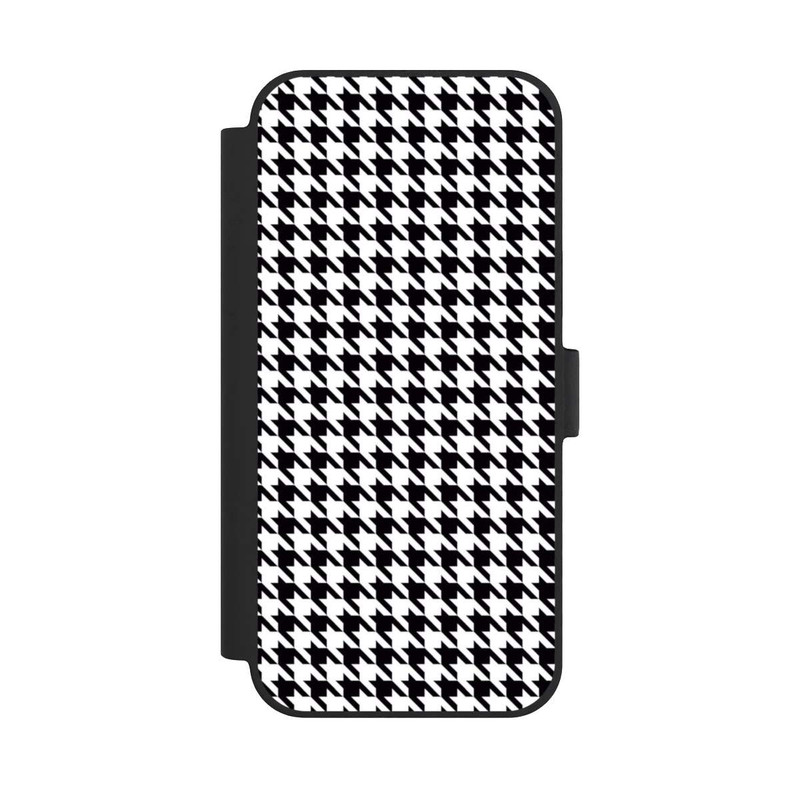 iPhone 15 Plus NIVOflip Houndstooth black-white