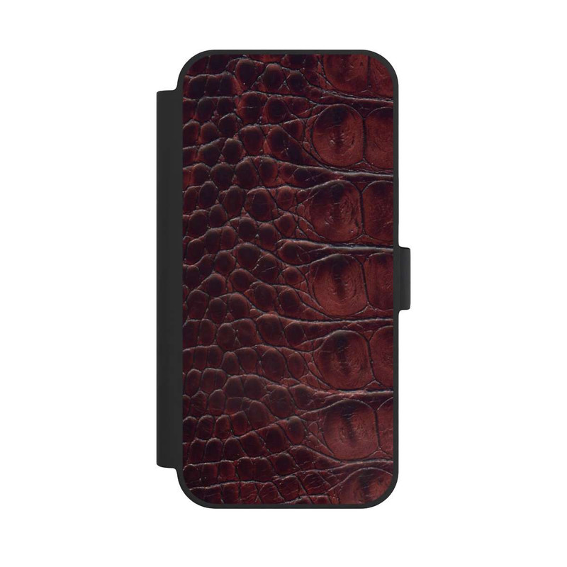 iPhone 15 Plus NIVOflip Cuir de Crocodile