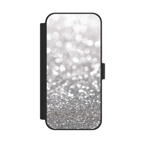 Apple iPhone 15 Plus NIVOflip Pluie de Paillettes Argentées Look