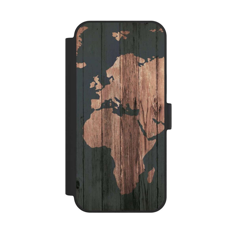 iPhone 15 Plus NIVOflip Wooden World Map