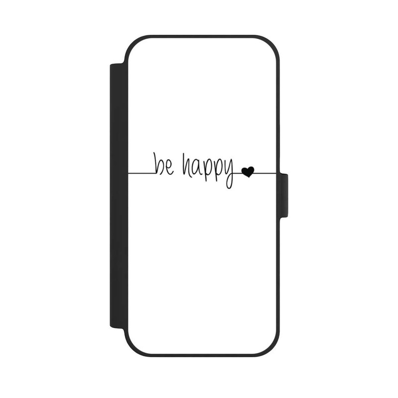 iPhone 15 Plus NIVOflip Be Happy Weisser Hintergrund