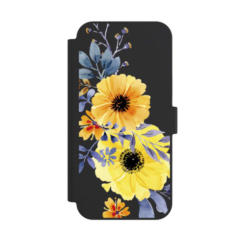 Apple iPhone 15 Plus NIVOflip Gelbe schwedische Blumen
