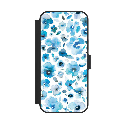 Apple iPhone 15 Plus NIVOflip Blaue tropische Blumen