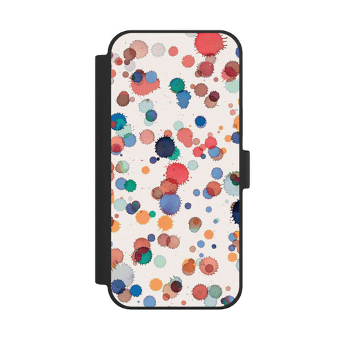 Apple iPhone 15 Plus NIVOflip Tropfen Aquarell Textur Blau Gelb