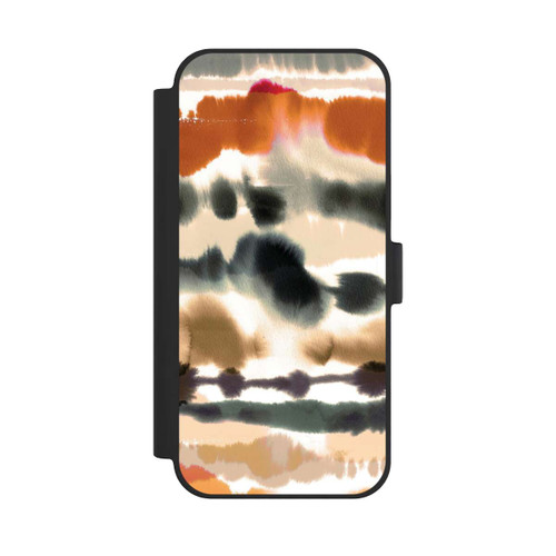Apple iPhone 15 Plus NIVOflip Weiche nautische Aquarelllinien Orange