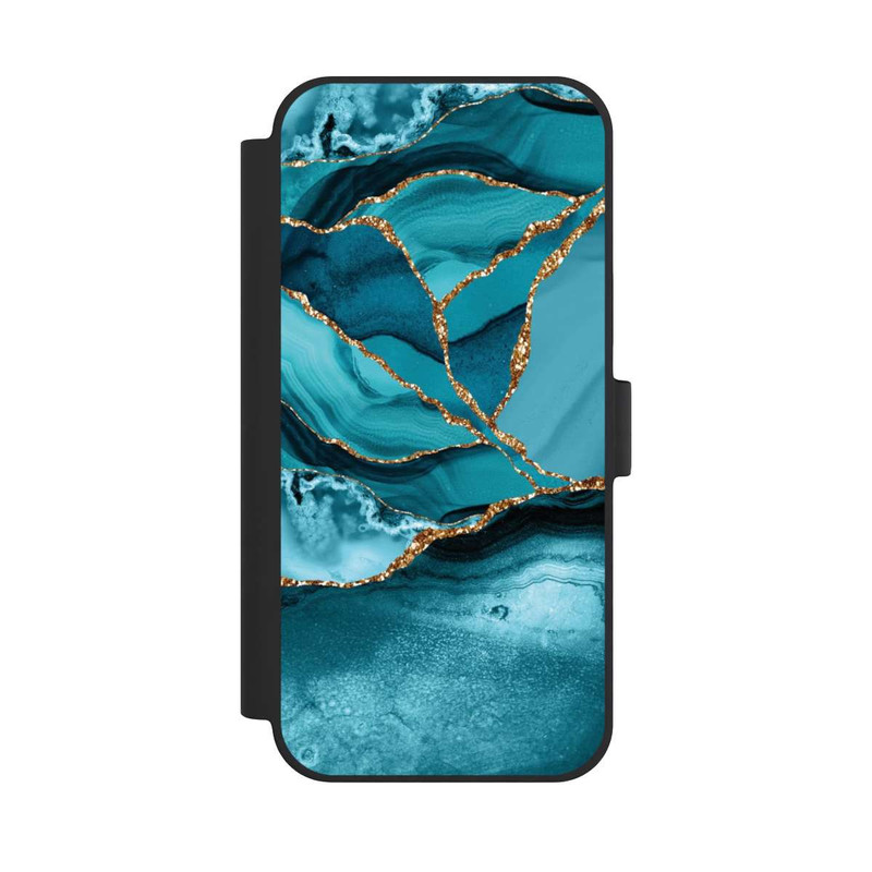 iPhone 15 Plus NIVOflip Marbre Bleu Glacier