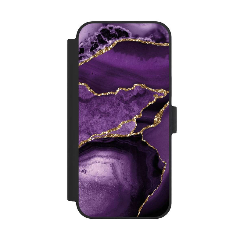 iPhone 15 Plus NIVOflip Marbre Violet Paysage
