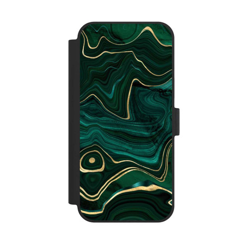 Apple iPhone 15 Plus NIVOflip Malachite gold print