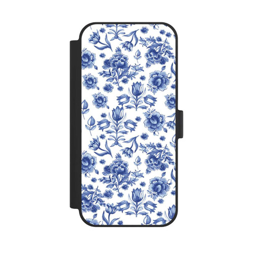 Apple iPhone 15 Plus NIVOflip Blaues Blumenmuster
