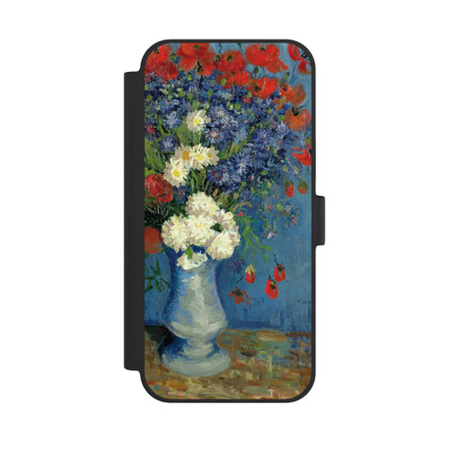 Apple iPhone 15 Plus NIVOflip Stillleben Vase mit Kornblumen und Mohnblumen von Vincent Van Gogh