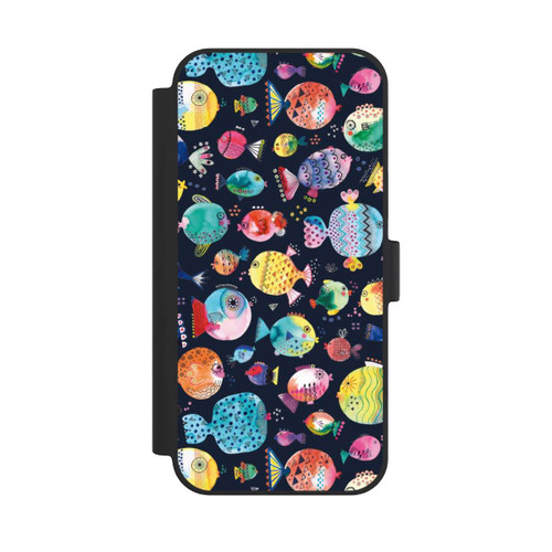 Apple iPhone 15 Plus NIVOflip Strandkugelfische Kinder Marineblau