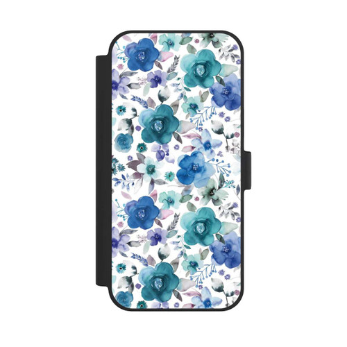 Apple iPhone 15 Plus NIVOflip Winterblumensträuße Blau