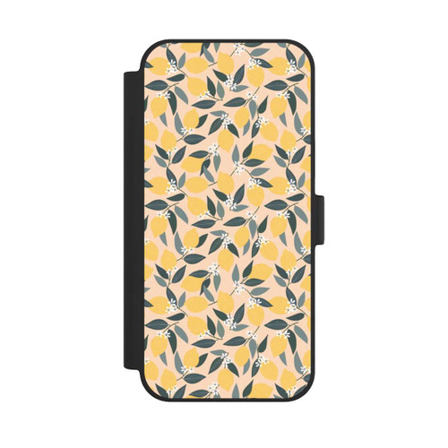 Apple iPhone 15 Plus NIVOflip Rosa Zitronen-Muster