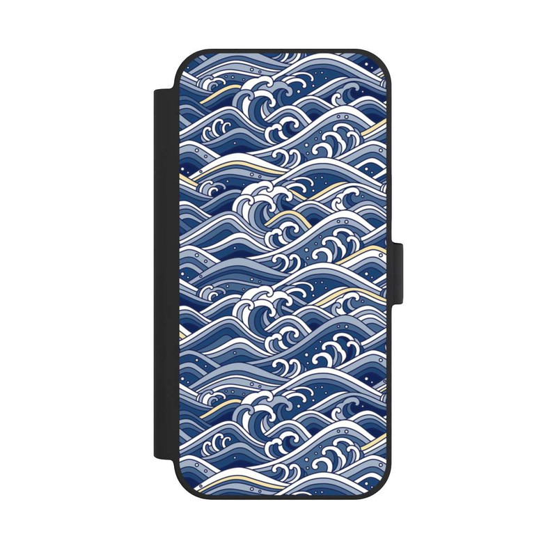 iPhone 15 Plus NIVOflip Vagues bleues kanagawa