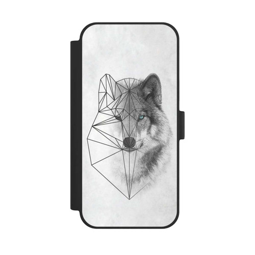 Apple iPhone 15 Plus NIVOflip Polygonaler Wolf