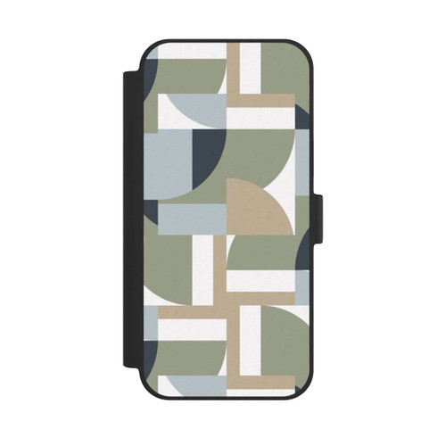Apple iPhone 15 Plus NIVOflip Futuristische Bauhaus Polygone Beige