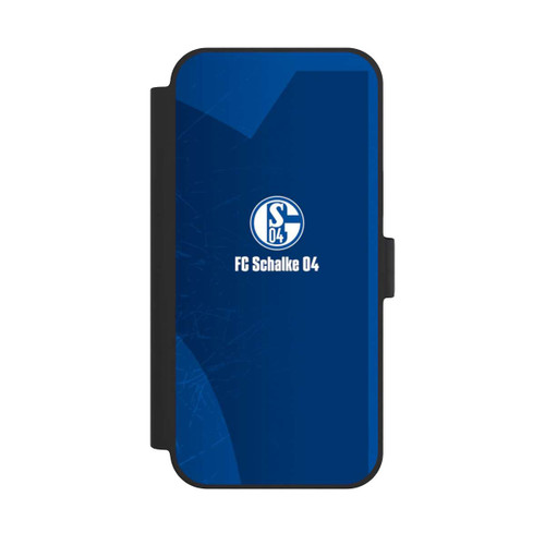 Apple iPhone 15 Plus NIVOflip Schalke 04 Blauer Hintergrund Mit Logo