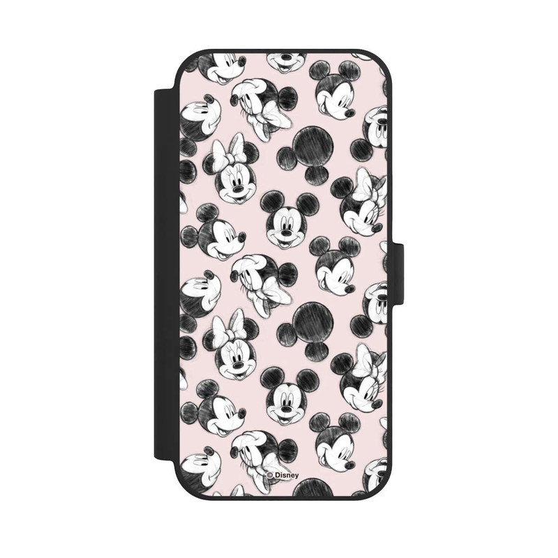 iPhone 15 Plus NIVOflip Minnie & Mickey aux multiples visages rose