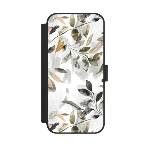 Apple iPhone 15 Plus NIVOflip Aquarellblätter neutral