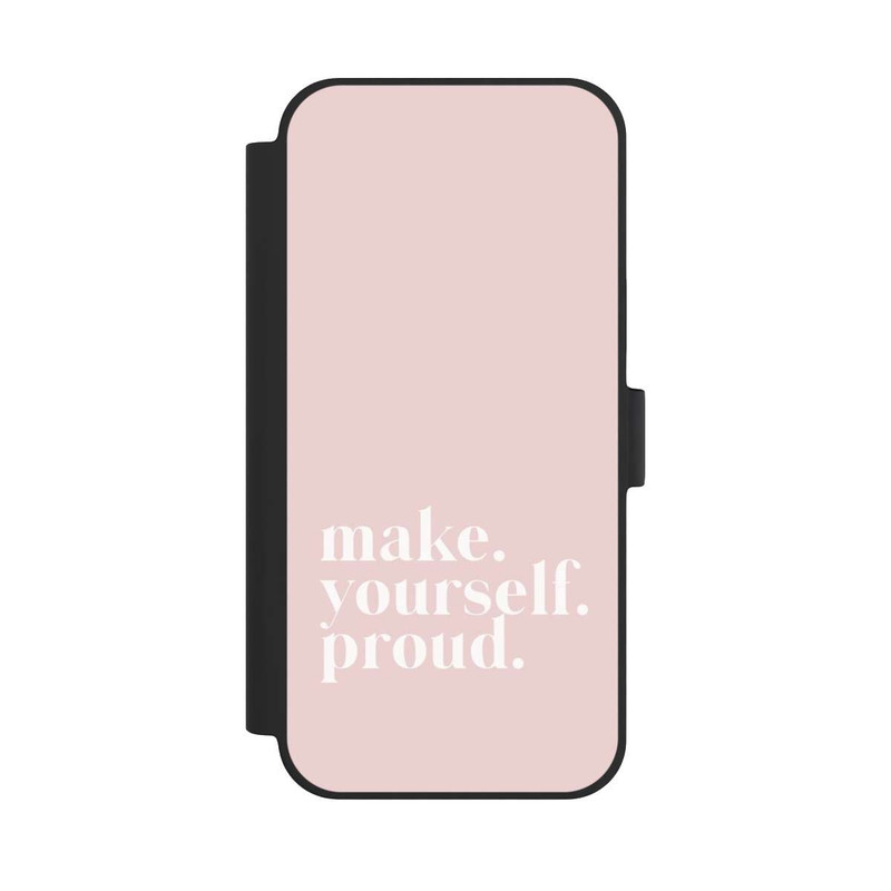iPhone 15 Plus NIVOflip Make Yourself Proud Zitat - Altrosa