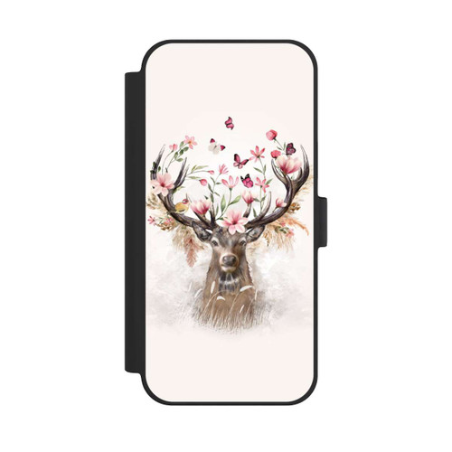 Apple iPhone 15 Plus NIVOflip Hirsch Blumen Geweih