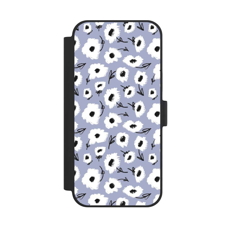 iPhone 15 Plus NIVOflip Blumenmuster Lila