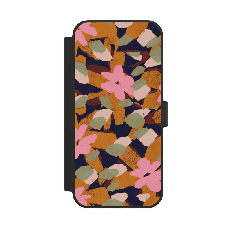 iPhone 15 Plus NIVOflip Rosa Blüten-Muster
