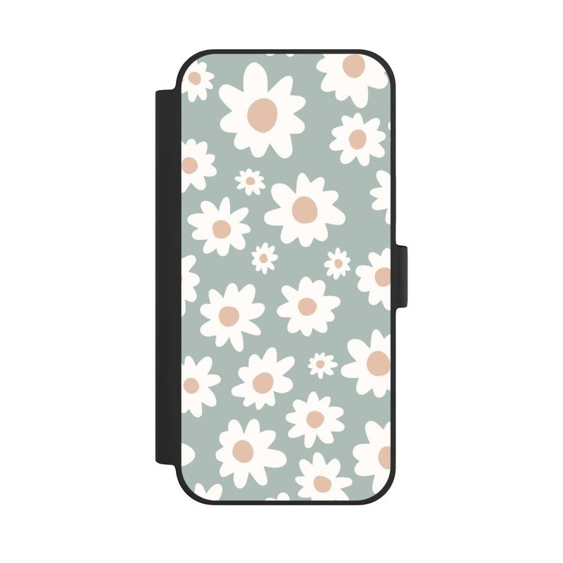 iPhone 15 Plus NIVOflip Marguerites Pattern Vert
