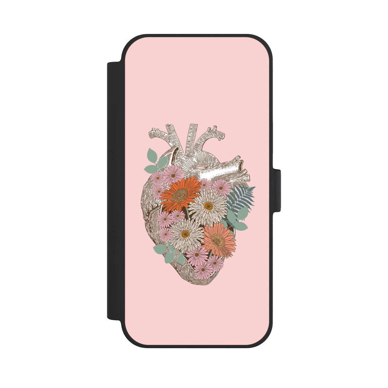 iPhone 15 Plus NIVOflip Florales Vintage-Herz