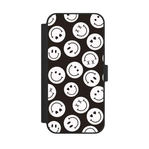 Apple iPhone 15 Plus NIVOflip Smiles Emotes Pattern Black And White