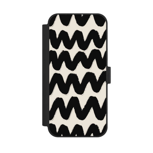 Apple iPhone 15 Plus NIVOflip Vagues Noires Pattern