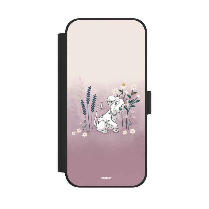 iPhone 15 Plus NIVOflip Les 101 Dalmatiens avec des fleurs