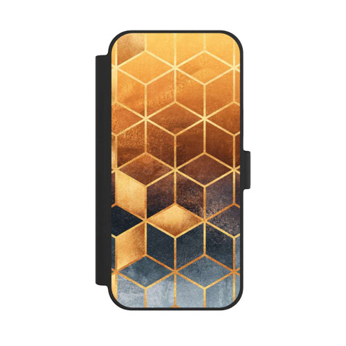 Apple iPhone 15 Plus NIVOflip Würfel goldener Farbverlauf