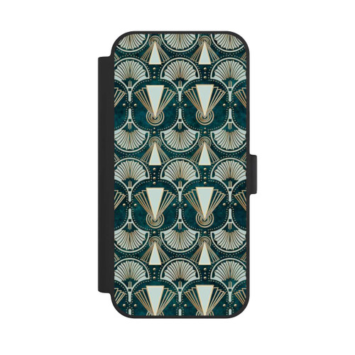 Apple iPhone 15 Plus NIVOflip Art Deco Green Pattern