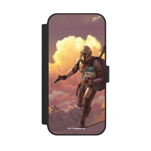 Apple iPhone 15 Plus NIVOflip Der Mandalorianer und Grogu Sonnenguntergang Wolken